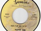 HOSIE BEE - TEAR IT UP, PUT IT BACK - GEMIMI 45#672  RARE NORTHERN SOUL HEAR IT