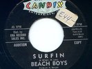 Beach Boys RARE Surf Rock Audition Promo 45 Record CANDIX 301 Surfin Luau HEAR
