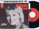 GITTE HÆNNING French 45PS 1973 German Eurovision Junger Tag