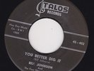 R & B 45 RPM - BILL JOHNSON on TALOS  RECORDS