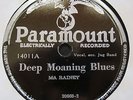 Rare Blues 78-MA RAINEY-DEEP MOANING BLUES/TRAVELING BLUES-PARAMOUNT-1949 ISSUE