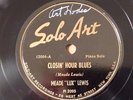 MEADE LUX LEWIS on RARE SOLO ART 12004 Closin' Hour Blues - Jazz 78 E+
