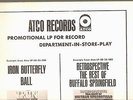 IRON BUTTERFLY/BUFFALO SPRINGFIELD unique promo-only split sampler LP Neil Young
