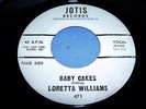 Rare Deep Northern Soul Loretta Williams 45 Record Jotis 471 Promo Baby Cakes