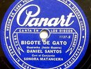 LATIN 78 RPM DANIEL SANTOS CON SONORA MATANCERA CUBAN PANART 1137 Guaracha E Cnd