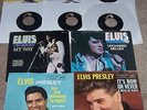 ELVIS PRESLEY - 10 ORIGINAL 45 RECORDS 50's - 60's 70's 4 PICTURE SLEEVES