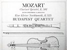 BUDAPEST QUARTET / Mozart Clarinet Quintet / Columbia 6-EYE MS 6127