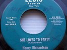 HENRY RICHARDSON 45 She Loves To Party 2 great NORTHERN SOUL Dance sides E1690