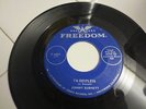 1958 ROCKABILLY TEEN 45 JOHNNY BURNETTE EDDIE COCHRAN on FREEDOM BLUE LABEL VG++
