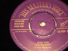 ELVIS PRESLEY - PARALYZED / WHEN MY BLUE MOON TURNS GOLD AGAIN - UK -GOLD- EX-