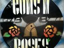 GUNS'N ROSES Clock design. Painted records vinyls. Handmade stencil work