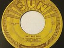 SLIM RHODES Take And Give/Do What I Do 45 Sun 256 rockabilly Memphis hear
