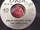 THE VIBRATIONS GONNA GET ALONG WITHOUT YOU OKEH WHITE LABEL PROMO VG+ 45 RPM 7