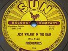 1953 PRISONAIRES 78rpm Just Walkin' In The Rain & Baby Please SUN #186 Doo Wop