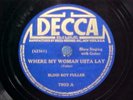Country blues 78/Blind Boy Fuller/Decca/Where My Woman Usta Lay/E