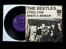 THE BEATLES I Feel Fine 45/PS DANISH 1st Press Purple Parlophone R 5200 1964 VG