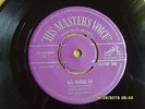 ELVIS PRESLEY  UK 45 ALL SHOOK UP on 1957 SILVER HMV WITH REPLACEBLE PUSH OUT CE