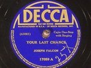 78 RPM -- Cleoma Falcon / Joseph Falcon, Decca 17059, E / E-  Cajun