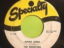 The Monitors MAMA LINDA / HOPSCOTCH 45 Popcorn Soul on Specialty 636