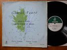 FAURE : VIOLIN/PIANO SONATAS  N°1 OP 23 N°2 OP 108 - P.DOUKAN & T.COCHET - ERATO