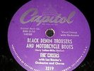 78 RPM The Cheers Capitol 3219 Black Denim Trousers and Motorcycle Boots /Alaska