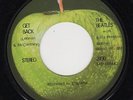 BEATLES 45 GET BACK SCRANTON FIRST PRESS APPLE 2490 NO RUNNING TIMES
