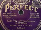 BLIND BOY FULLER & BLIND GARY DAVIS PERFECT 60360 BLUES 78 RPM RECORD E+