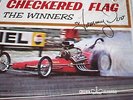 CHECKERED FLAG-TOMMY IVO- DRAG RACING-HOT ROD- RACING CARS-NHRA-MOONEYES-ED ROTH