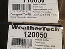 Weathertech Front and Rear Mud Flaps Guards 2015 Ford F-150