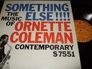 ORNETTE COLEMAN : SOMETHING ELSE LP CONTEMPORARY S7551 USA