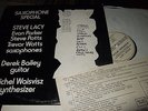 STEVE LACY : SAXOPHONE SPECIAL LP 1975 EMANEM USA +INSERT