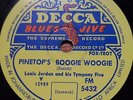 south africa jazz 78 RPM-louis jordan-pinetops boogie woogie NM-decca blues jive