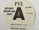 The soul agents - Don't break it up - Record single Pye promo