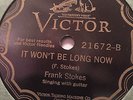 FRANK STOKES VICTOR 21672 BLUES 78 RPM RECORD E+