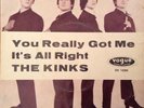 THE KINKS *YOU REALLY GOT ME* 1964 GERMAN PYE 45 FREAKBEAT MOD KILLER