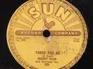JOHNNY CASH 78 RPM TRAIN OF LOVE / THERE YOU GO SUN RECORDS 232