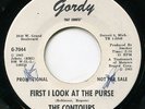 CONTOURS FIRST I LOOK AT THE PURSE '65 GORDY NORTHERN SOUL PROMO PURE VINYL 45 ?