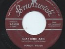 PEANUTS WILSON 45RPM '57 BRUNSWICK CAST IRON ARM WILD ROCKER VG- VINYL