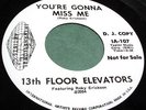 13th FLOOR ELEVATORS You're Gonna Miss Me 45 Orig IA PROMO Garage/Psych NM