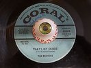 THE EXOTICS 45 That's My Desire CORAL 1961 Northern Soul POPCORN Promo 62268
