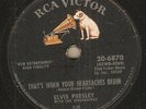 ELVIS PRESLEY 78 rpm All Shook Up/That's When Your Heartaches Begin  nice shape