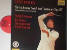 BEETHOVEN SYMPHONY No 5 & EGMONT OVERTURE SEIJI OZAWA BOSTON SO / LP