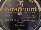 BLIND BLAKE PARAMOUNT 12497 BLUES JAZZ 78 RPM RECORD E-