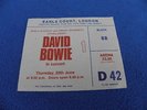 DAVID BOWIE ISOLAR 2 STAGE TOUR CONCERT TICKET LONDON EARLS COURT 29th Jun 1978