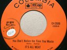 GARAGE PSYCH It's All Meat YOU DON'T NOTICE THE TIME Columbia 45 rare Canadian