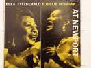 ELLA FITZGERALD & BILLIE HOLIDAY-AT NEWPORT-JAZZ LP on VERVE  VG+, MONO, DG, TRU