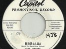 ORIGINAL-ROCKABILLY-CAPITOL 3450-GENE VINCENT & BLUE CAPS-BE-BOP-A-LULA-PROMO-45