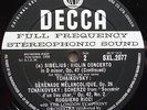 SXL 2077 NM Sibelius Violin Concerto Ruggiero Ricci UK Half Moon Flipback STEREO