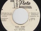 Reggae/Ska 45 - Ken Boothe/Lyn Taitt & The Jets - Say You - High Note - mp3