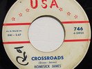 HOMESICK JAMES-CROSSROADS /MY BABY'S SWEET-R&B BLUES 45 on USA